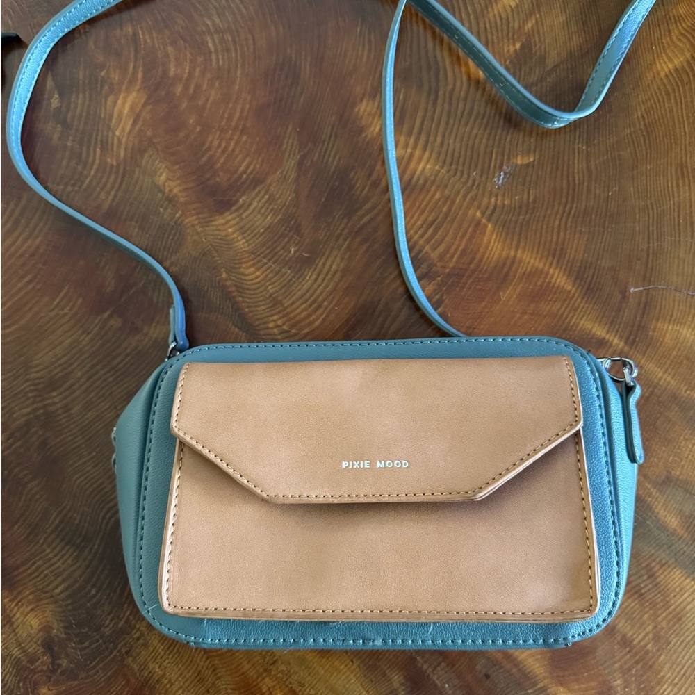 Pixie Mood Tan and Blue Women's Crossbody Bag
